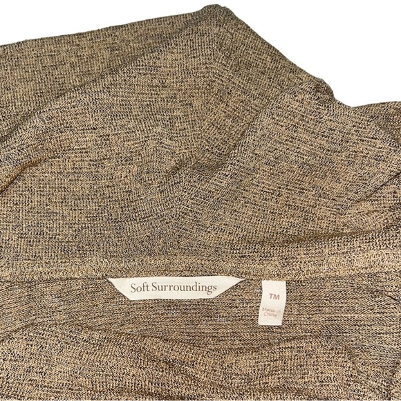 ❌SOLD❌ Soft Surroundings Dress Sz Tall Medium 10-12 Tan Sleeveless Kerry Knit - Picture 10 of 10